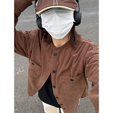 优优库平替灯芯绒衬衫秋冬款休闲宽松圆领长袖衬衣CS331-P35，男装衬衫，星座301C-5