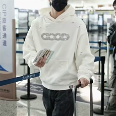 JY579-P53钻碎破洞连帽卫衣男女同款，男装卫衣，星座1501-3