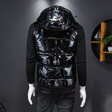 A592冬季新款帅气连帽外套坎肩保暖白鸭绒马甲，男装背心/马甲，钱塘2010-1