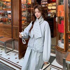 新品现货/5638-P215-K335-薄棉衣三件套，女装棉衣/棉服，2C275