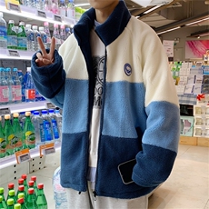 港风主推款冬季男士宽松休闲港风羊羔绒外套男XZ109-21J09-P108，男装夹克，星座109