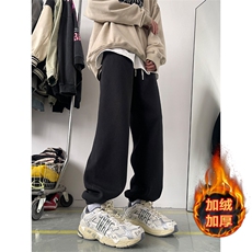 08秋冬季新款加绒束脚卫裤纯色百搭运动裤潮XZ211-1-K2357-P55，男装休闲裤，星座211-1