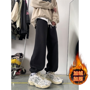 08秋冬季新款加绒束脚卫裤纯色百搭运动裤潮XZ211-1-K2357-P55图片