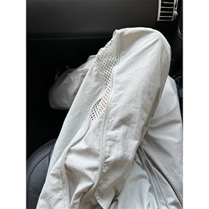 B221 美式ins高街暗黑纯色网状拉链休闲裤 LK24211-特P45控79图片