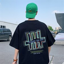 点击7%！2021夏季新款男士纯棉短袖T恤百搭半袖体恤衫T2155P28，男装T恤，电商B220