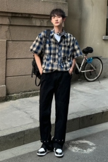 直筒牛仔裤男春夏季2025新款宽松复古阔腿休闲长裤子潮783-P55，男装牛仔裤，电商A178