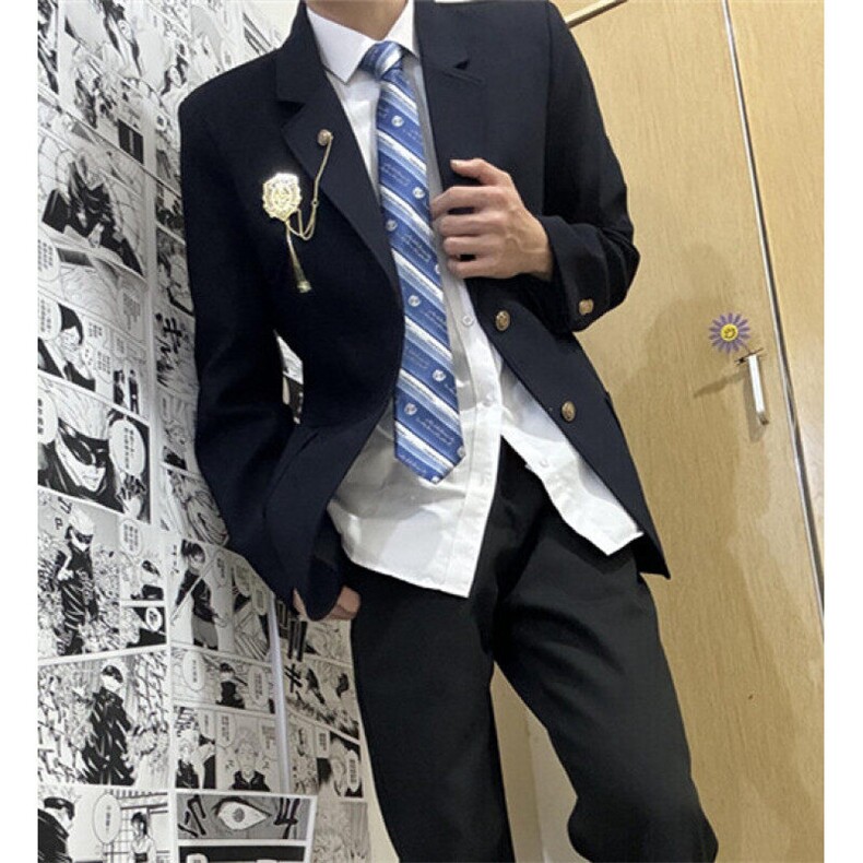 日系学院两粒扣DK制服套装徽章西装外套XL16,男装西服,星座1116A（原606A-3）
