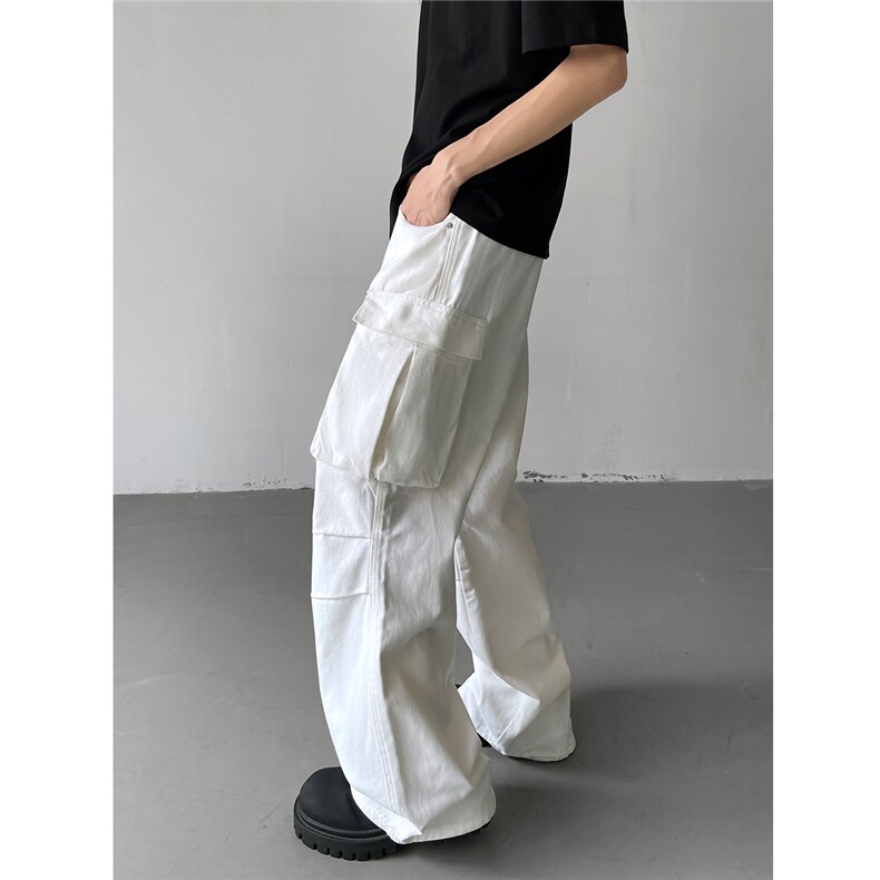 现货~~~美式复古清爽白色工装牛仔裤3XZ502-K762-P65控89,男装牛仔裤,星座502
