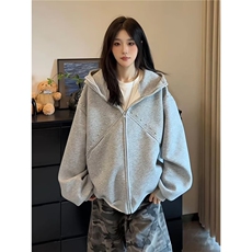 1506A/GA2310/P66新款卫衣港风宽松简约连帽卫衣开衫男女同款，男装卫衣，星座1506A