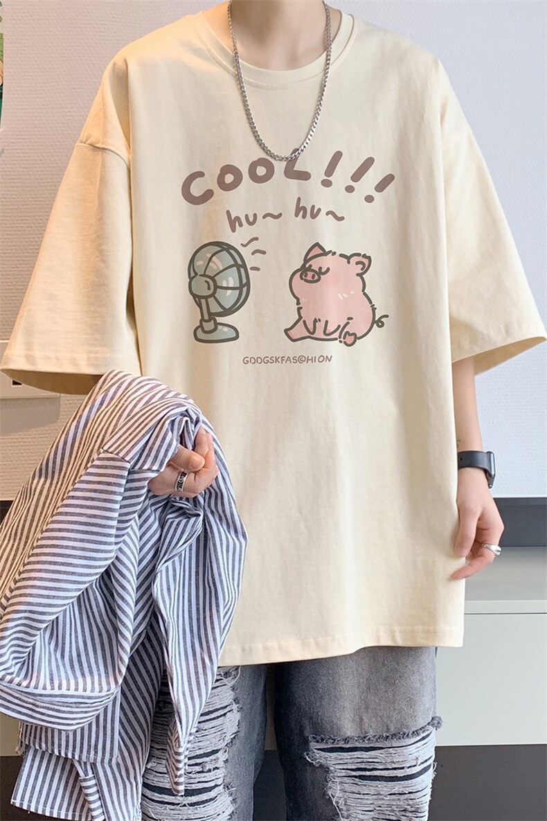 已注册/夏季内景纯棉日系大码短袖T恤男青年宽松打底DT00069/P25,男装T恤,电商B316