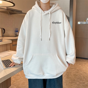 秋季重磅华棉男士宽松时尚ovsise连帽卫衣XZ310B-W343-P50加绒P60图片
