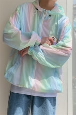 F3050/P38新款七彩防晒衣男夏季防晒服宽松遮阳运动薄款外套夹克，男装夹克，电商A141