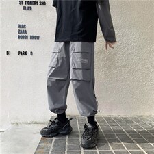 夏季休闲裤男宽松潮流运动裤子薄款束脚抽绳中性九分裤NB219-P30，男装休闲裤，星座1008