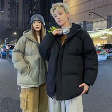 抖音得物宽松情侣连帽面包服休闲百搭棉衣棉服AB-MY2277-P65控108，男装棉衣，星座717