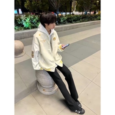 网图字母刺绣棒球服外套高街复古插肩拼接上衣A025-MY1217-P65，女装短外套，电商A025