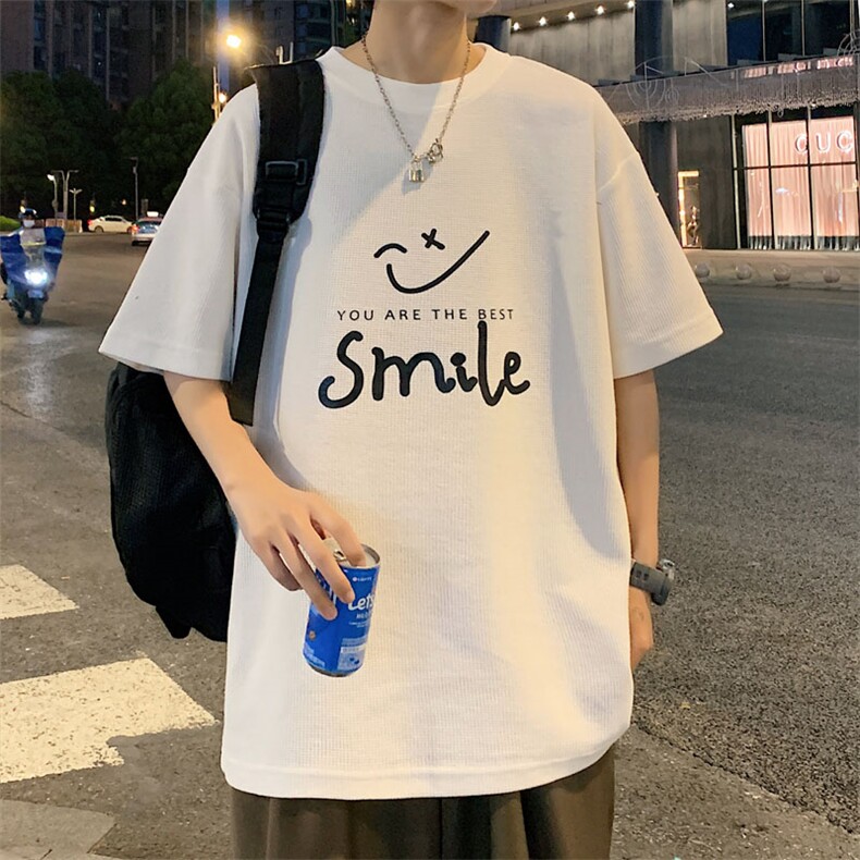 ！2023夏季新款男士华夫格短袖T恤透气半袖体恤TXH202P25,男装T恤,电商B220