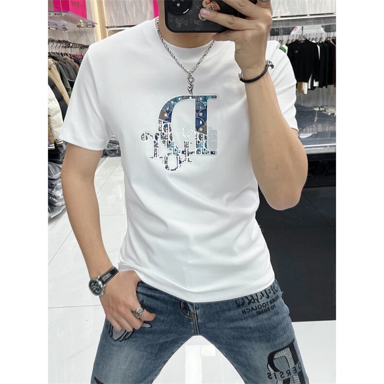 新款品质高端精品欧货夏季男T恤短袖潮流抖音A227B-A-752-P48图片