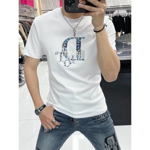 新款品质高端精品欧货夏季男T恤短袖潮流抖音A227B-A-752-P48图片
