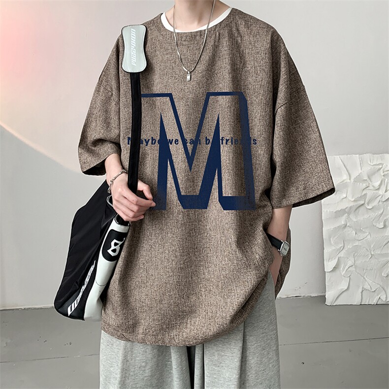 风复古亚麻短袖男棉麻t恤男半袖ZT71260-P35,男装T恤,电商A040