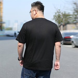 短袖t恤男士圆领印花夏装宽松潮流男装打底衫加肥加大码5930款图片