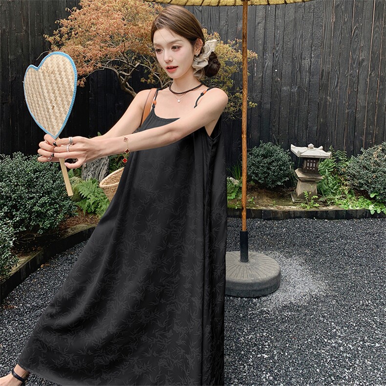 2024年夏季新款吊带提花连衣裙-款号9922-P105-K158,女装连衣裙,浙宝305