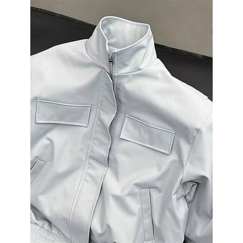 网图美式立领防水骑兵服短款硬汉百搭外套JK0211/P70,女装短外套,星座205-3