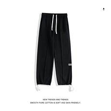 肌理垂感束脚卫裤男春秋季百搭运动休闲裤男士长裤-X1681特批45，男装休闲裤，星座718