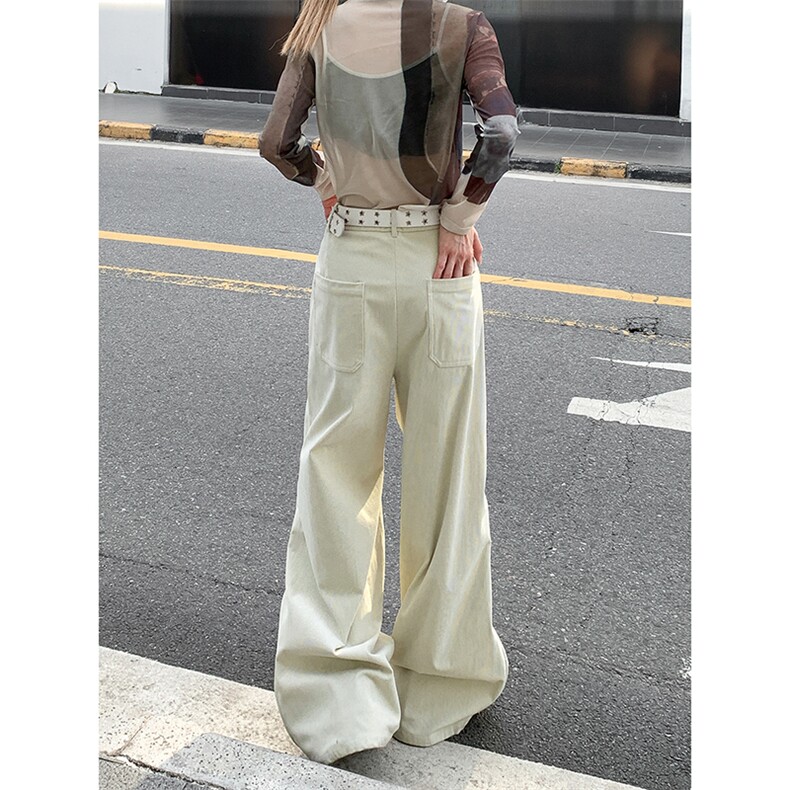 潮牌ins风设计感休闲宽松灯芯绒裤子美式高街运动裤K592TP50控79,女装休闲裤,电商A102B