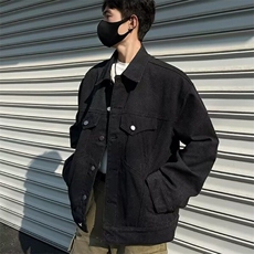 男士夹克外套春季2025新款高级感韩版潮斜纹辑明线工装W6438-P89，男装夹克，星座412-2