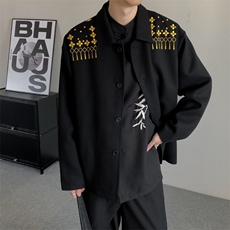 春装高级金色刺绣山本耀司暗黑风夹克外套小众男女无性别JK制服，男装夹克，星座909