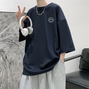 Q11224-P30春夏季七分袖t恤男大码五分袖男短袖中袖大皂风