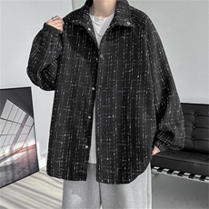 JK8007/P60春装新款现货港风小香风宽松外套夹克男潮流大码上衣，男装夹克，电商A141