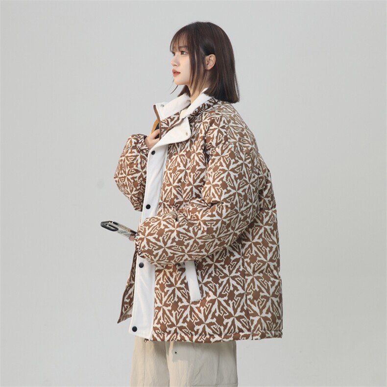 中性风棉衣男女棉服立体印花面包服立领棉袄外套量大有差1614-P80,男装棉衣,星座207