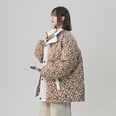 中性风棉衣男女棉服立体印花面包服立领棉袄外套量大有差1614-P80，男装棉衣，星座207