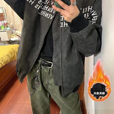 棒球服外套男2024春秋季新款高级感痞帅宽松夹克棉衣夹棉加厚，男装夹克，星座506A