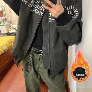 棒球服外套男2024春秋季新款高级感痞帅宽松夹克棉衣夹棉加厚图片