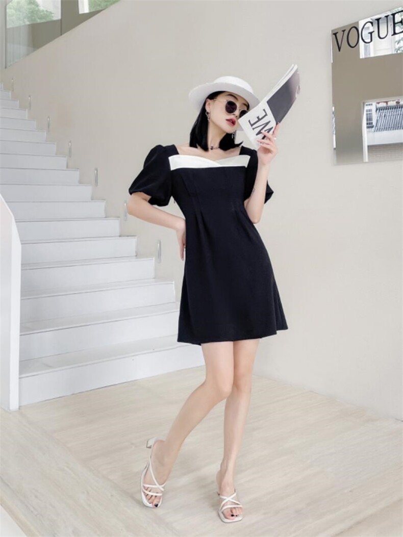 小黑裙连衣裙，女装连衣裙，天使公主