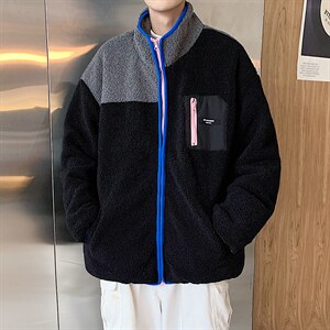 MY211-P135-拼色羊羔毛外套，女装短外套，星座1408-1