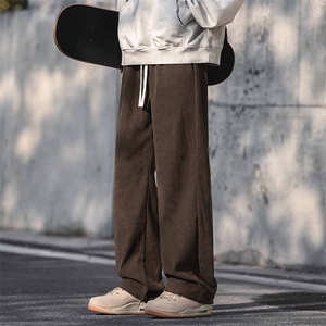 2025年秋冬新款港风灯芯绒裤子男裤直筒休闲裤宽松百搭男D961-P43图片