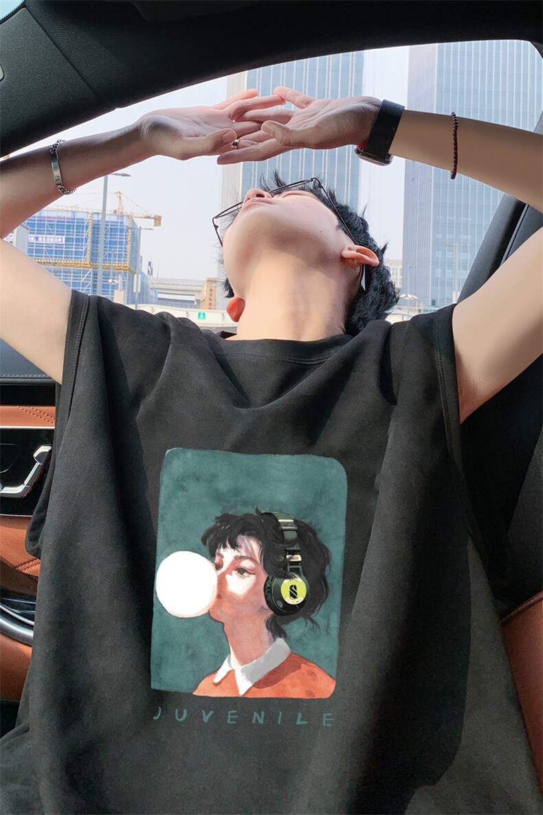 ！2025夏季新款男士百搭麂皮绒无袖短袖潮牌背心TLBX37特P18,男装T恤,电商B220