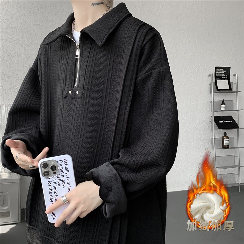 现货WY10167-特P45控88新款高品质大码百搭宽松半拉链卫衣男,男装卫衣,电商A059