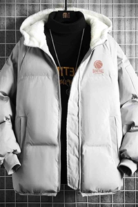 控128加绒面包服男大码羊羔毛衣男MY16237-P100图片