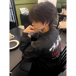 美式高街战马刺绣情侣棒球服男潮牌休闲夹克外套513AJK2609P57