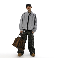 秋冬新款结构拼接开衫立领卫衣外套WY951-P65-控108，男装卫衣，电商A072