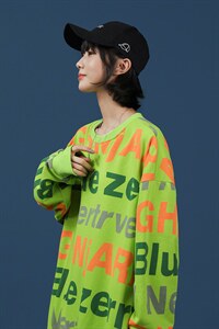 @中性 炫彩字母连帽卫衣秋冬季男外套情侣装打底衫 A125-W02-P60图片