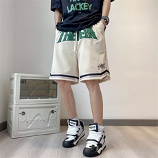 美式短裤男夏季休闲潮牌五分裤高街大裤衩男篮球运动裤K4227-P34，男装休闲裤，星座412-3