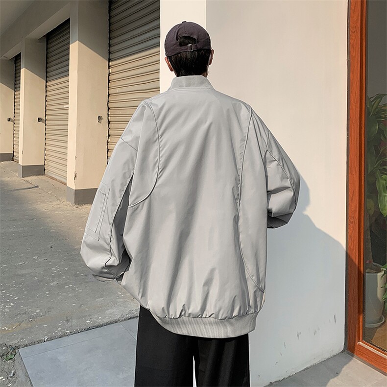 新款棒球服高街外套男女春秋美式飞行员休闲夹克潮1008-HY550-P65,男装夹克,星座1008