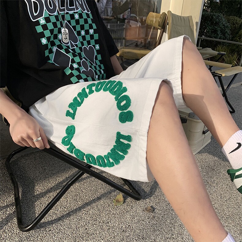 男春季潮流时尚休闲短裤毛巾绣短裤DK0001P31图片