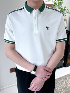 夏季翻领男生刺绣款肩带设计POLO衫 A3104-P50图片