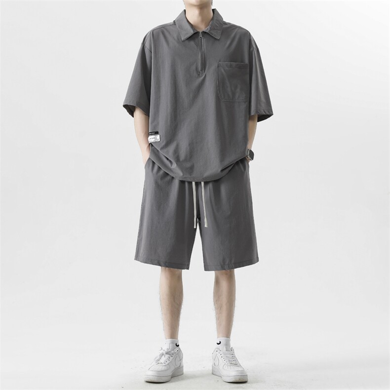 夏季运动套装休闲时尚短袖短裤一套搭配夏天高端帅气TZ21-特批-70,男装休闲套装,星座718